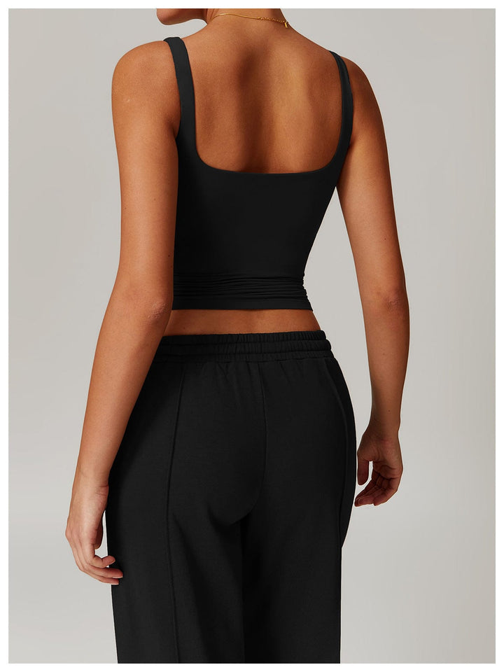 Valantomode | Lightweight Seamless Square Neck Tank Top for Women - Shaping Camisole Ideal for Layering and Daily Wear