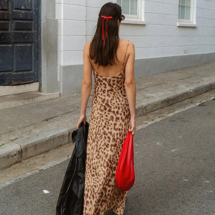 Valantomode | Chic Leopard Print Dress for Bold Fashionistas