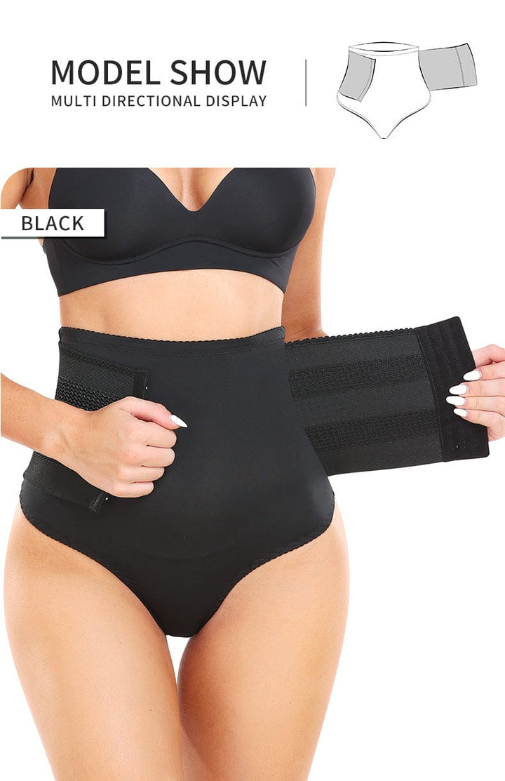 Valantomode | High-Waisted Shaping Underwear with Hook and Eye Closure