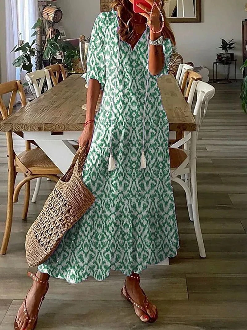 Valantomode | Stylish Bohemian Maxi Dress for Effortless Elegance