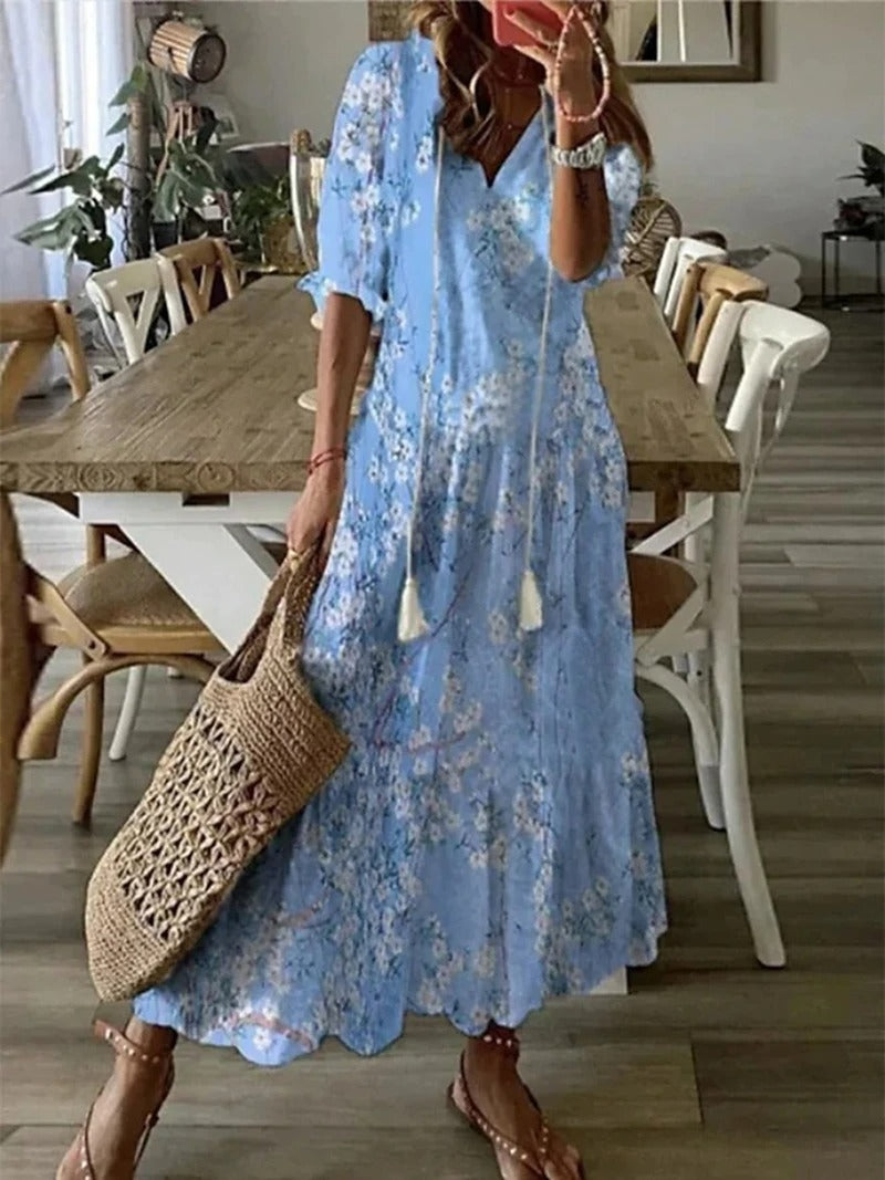 Valantomode | Stylish Bohemian Maxi Dress for Effortless Elegance