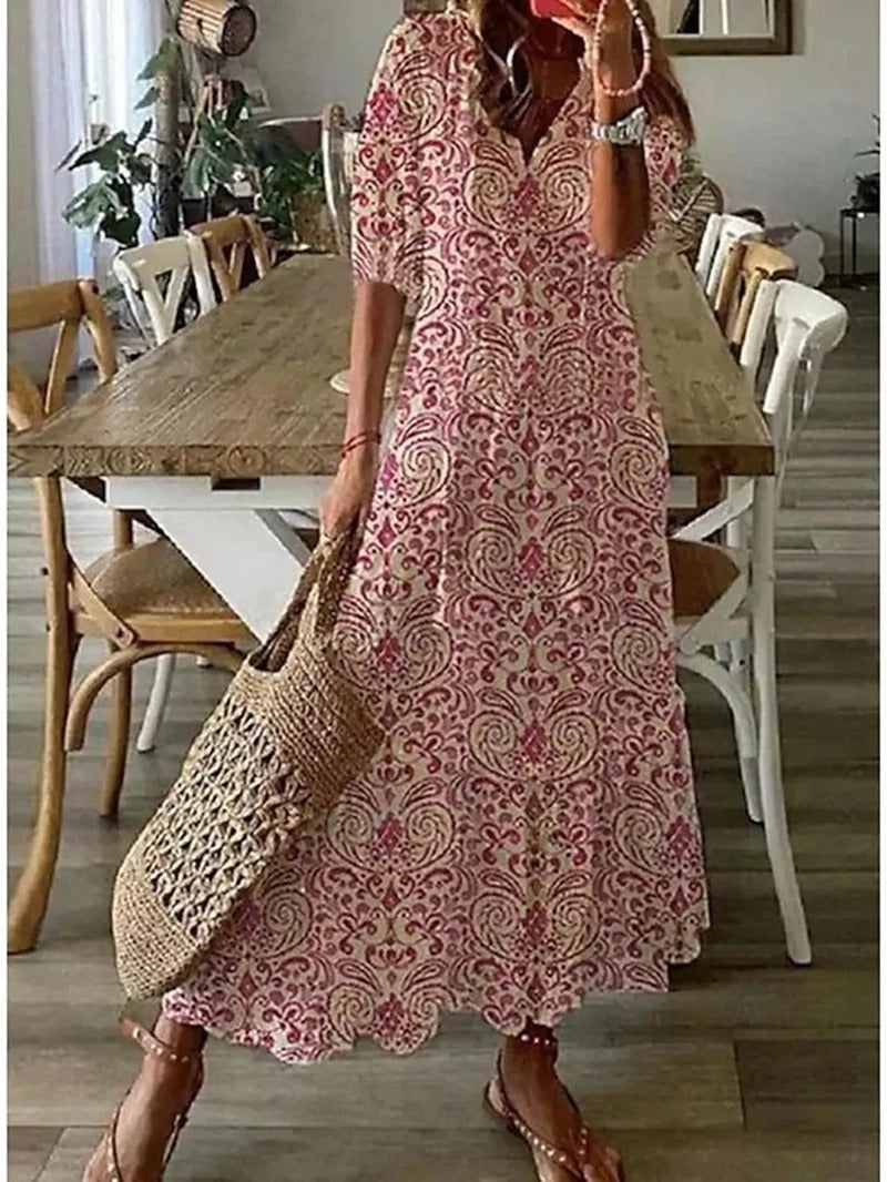 Valantomode | Stylish Bohemian Maxi Dress for Effortless Elegance