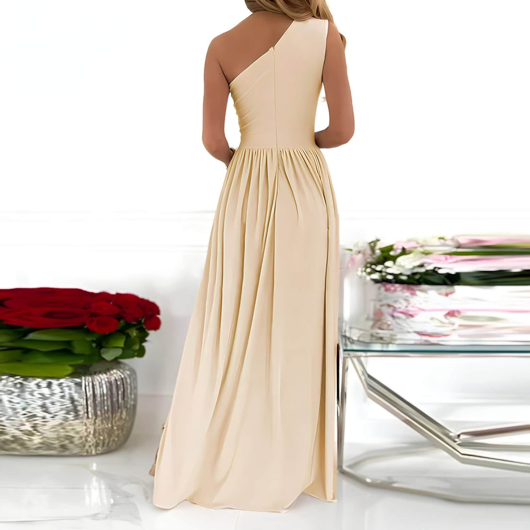 Valantomode | Chic Long Chambery Dress for Stylish Women