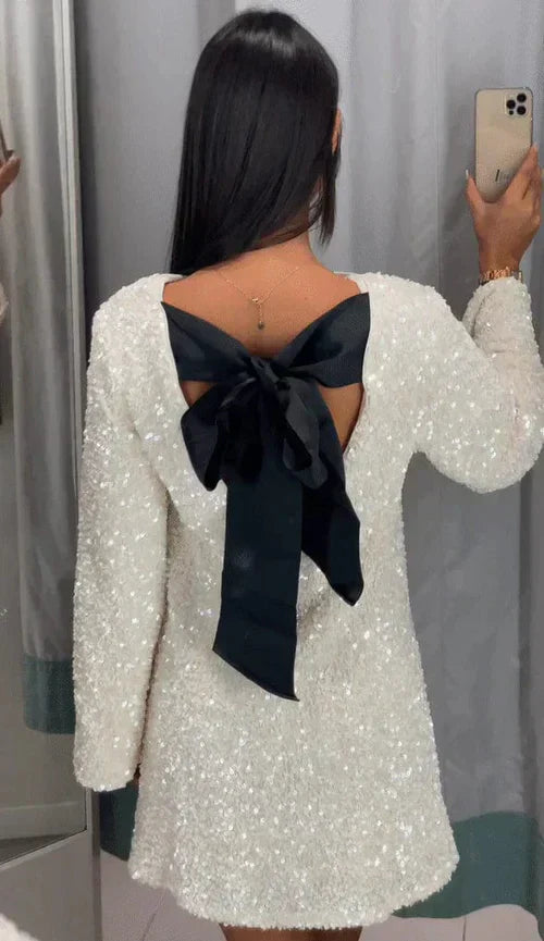 Valantomode | Shimmering Glitter Cocktail Dress Perfect for Night Out
