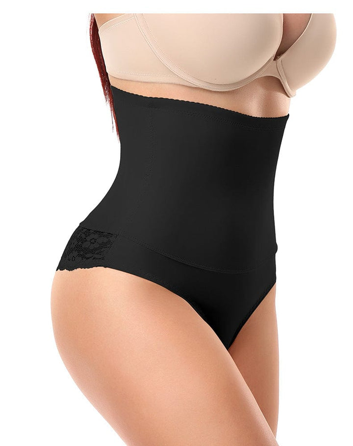 Valantomode | Women's High Waist Lace Tummy Control Cincher Underwear