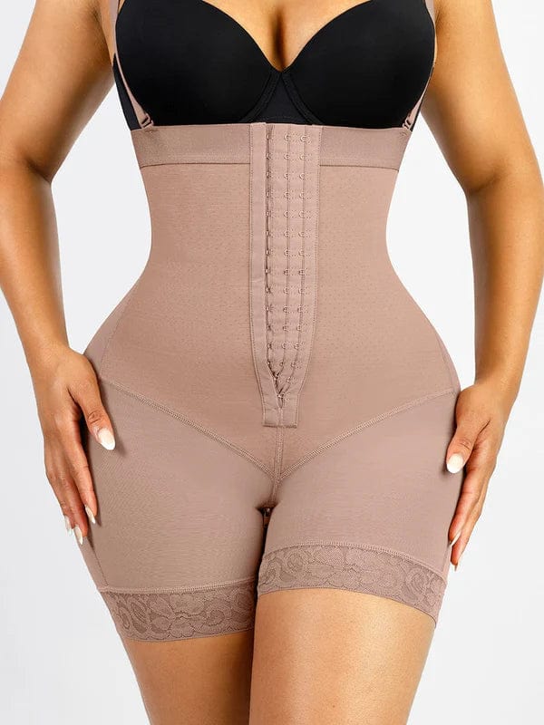 Valantomode | Tummy Control Lace Adjustable Shapewear Shorts with Tri-Layer Compression Architecture