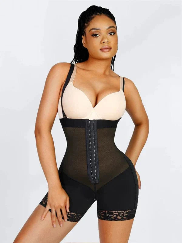 Valantomode | Tummy Control Lace Adjustable Shapewear Shorts with Tri-Layer Compression Architecture
