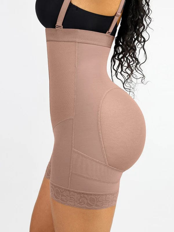 Valantomode | Tummy Control Lace Adjustable Shapewear Shorts with Tri-Layer Compression Architecture