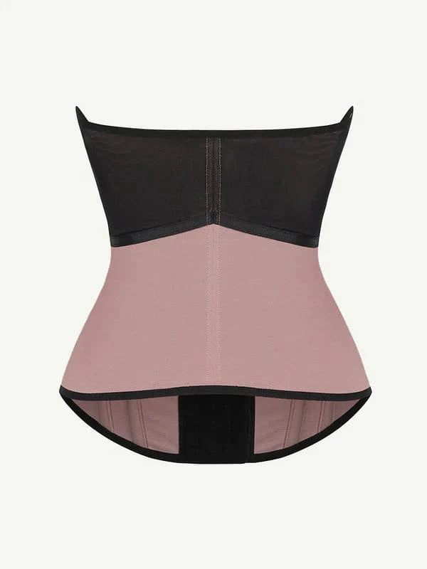 Valantomode | Lace-Trimmed Waist Trainer Corset Shapewear