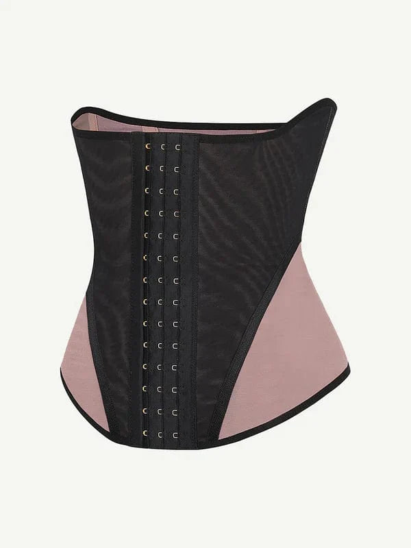 Valantomode | Lace-Trimmed Waist Trainer Corset Shapewear