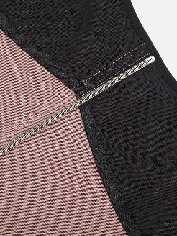 Valantomode | Lace-Trimmed Waist Trainer Corset Shapewear