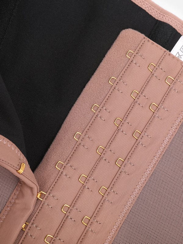 Valantomode | Lace-Trimmed Waist Trainer Corset Shapewear