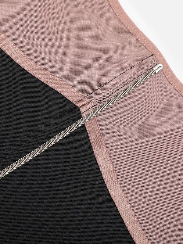 Valantomode | Lace-Trimmed Waist Trainer Corset Shapewear