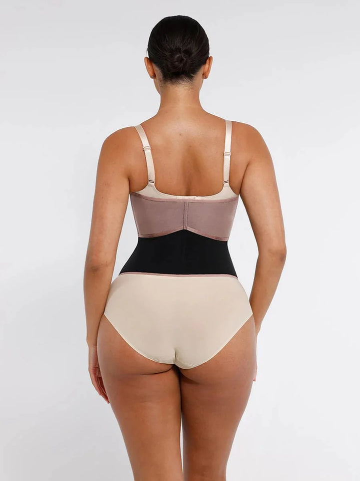 Valantomode | Lace-Trimmed Waist Trainer Corset Shapewear