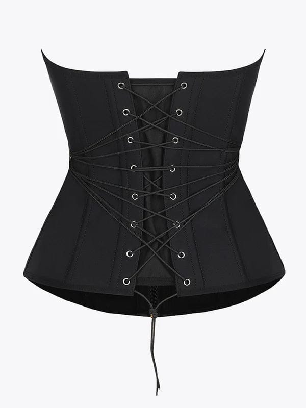 Valantomode | Lace-Trimmed Underbust Waist Trainer Corset