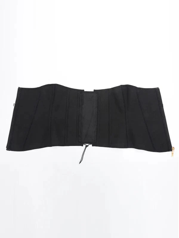 Valantomode | Lace-Trimmed Underbust Waist Trainer Corset