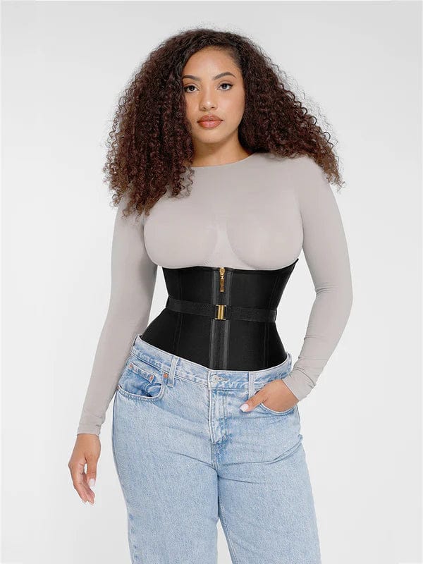 Valantomode | Lace-Trimmed Underbust Waist Trainer Corset