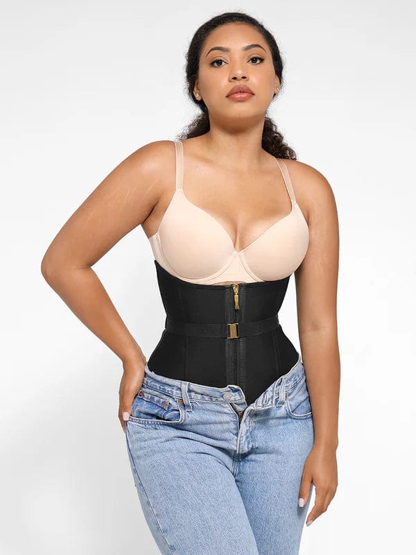 Valantomode | Lace-Trimmed Underbust Waist Trainer Corset