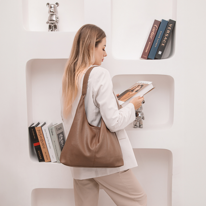 Valantomode | The Veridian Fluid Garrison – Women's Premium Vegan Leather Executive Hobo Bag