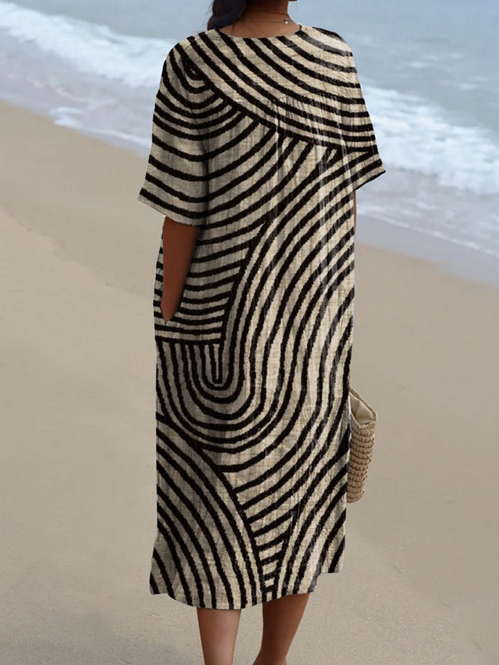 Valantomode | Stylish Graphic Dress for Trendy Summer Outings