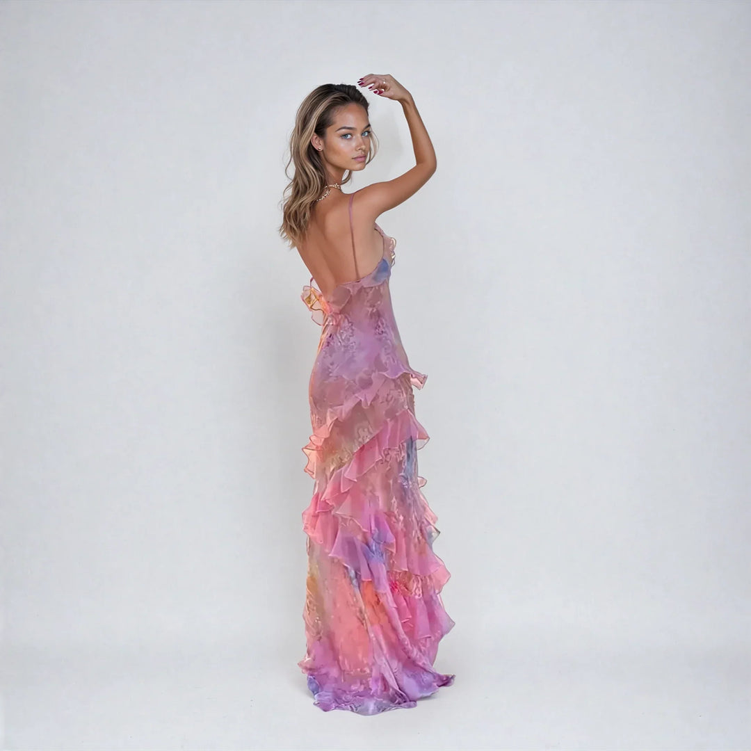 Valantomode | Lightweight Pastel Dress with Romantic Mesh for Summer Fun