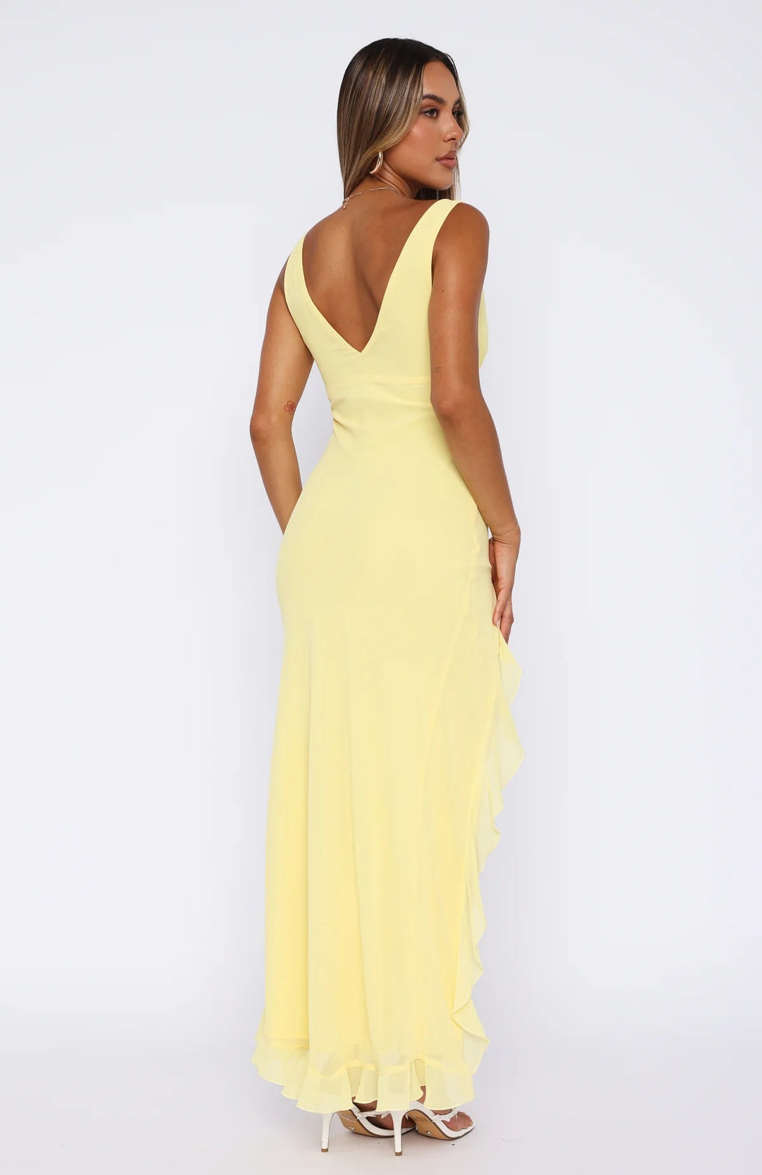 Valantomode | Women's Elegant Dress with Frills Perfect for Special Events